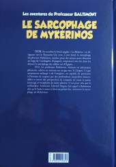 Verso de Les aventures du Professeur Baltimont -1- Le sarcophage de Mykérinos