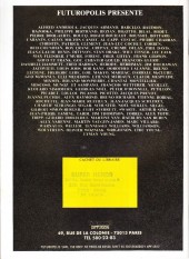 Verso de (DOC) Futuropolis -Cat 1984- Futuropolis -1984 - Catalogue