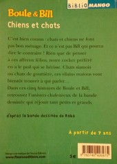Verso de Boule et Bill -12- (Biblio Mango) -230- Chiens et chats
