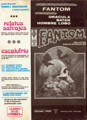 Verso de Fantom Vol.2 (Vértice - 1974) -5- Sombras en la noche