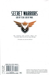 Verso de Secret Warriors (2009) -INT2 a- God of Fear, God of War 