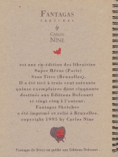 Verso de Fantagas -HS1- Fantagas Sketches