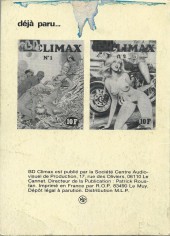 Verso de BD Climax -4- Amour ensanglanté