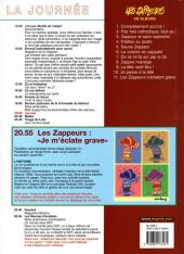 Verso de Les zappeurs -11- Les zappeurs s'éclatent grave