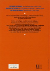 Verso de Histoire Juniors -INT1- Histoire de France 1. De la préhistoire à Saint Louis...