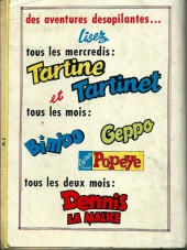 Verso de Tartine -Rec- Super Tartine (du n°208 au n°212)