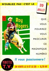 Verso de Roy Rogers, le roi des cow-boys (3e série - vedettes T.V) -11- L'armée invisible