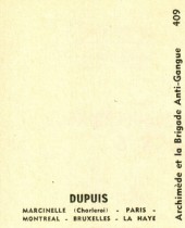 Verso de Archimède -1MR1568- Archimède et la brigade anti-gangue