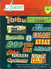 Verso de Tex Bill (Arédit) -86- La piste blanche