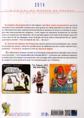 Verso de L'almanach du Dessin de Presse et de la Caricature -2014- L'Almanach du Dessin de Presse et de la Caricature
