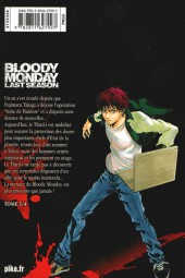 Verso de Bloody Monday Last Season -1- Tome 1