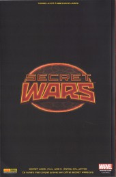 Verso de Secret Wars : Civil War -3VC- Infiltration
