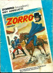 Verso de Zorro (3e Série - SFPI - Nouvelle Série puis Poche) -92- L'apache