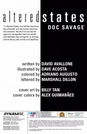 Verso de Altered States - Doc Savage