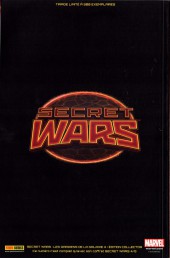 Verso de Secret Wars : Les Gardiens de la Galaxie -4VC- Traîtrise