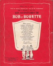 Verso de Bob et Bobette (2e Série Rouge) -10a1956- Le joueur de tamtam