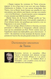 Verso de Tintin - Divers -2016- Dictionnaire amoureux de Tintin
