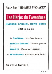 Verso de Les héros du mystère -HS1- Numéro Spécial vacances 1967