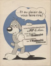 Verso de Pif le chien (1re série - Vaillant) -4- Pif 1re série n°4