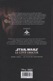 Verso de Star Wars - Le côté obscur -15- Dark Maul - Le Fils de Dathomir