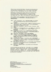 Verso de L'Épervier bleu (Dupuis) -8a1977- La Planète silencieuse