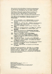 Verso de L'Épervier bleu (Dupuis) -7a1977- Point Zéro