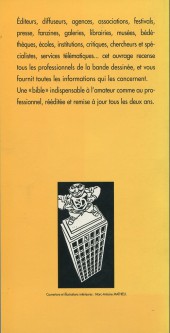 Verso de (DOC) Études et essais divers - Répertoire professionnel de la bande dessinée francophone - France-Belgique-Suisse - 1998-1999
