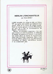 Verso de Walt Disney (Bibliothèque Rose) - Merlin l'Enchanteur