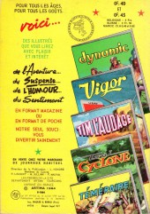 Verso de Téméraire (1re série - Artima/Arédit) -69- Tomic : Drapeau tricolore