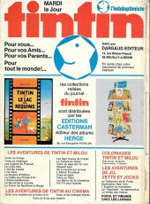 Verso de (Recueil) Tintin (L'hebdoptimiste) -9- Tintin album du journal