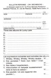 Verso de Lucky Luke (Pub et Pastiches) -Fleurus- Grabuge à Pancake Valley