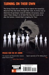 Verso de Attack on Titan (en anglais) -7- Turning on Their Own