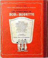 Verso de Bob et Bobette (2e Série Rouge) -2a1954- La princesse enchantée