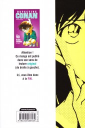 Verso de Détective Conan -90- Tome 90