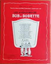 Verso de Bob et Bobette (2e Série Rouge) -7a1957- Le Trésor de Fiskary