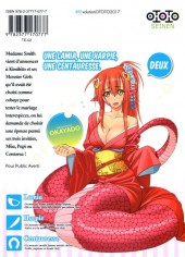 Verso de Monster Musume - Everyday Life with Monster Girls -2- Volume 2