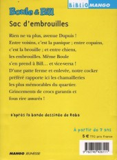 Verso de Boule et Bill -12- (Biblio Mango) -229- Sac d'embrouilles