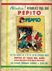 Verso de Pepito (1re Série - SAGE) -Rec19- Album N°19 (du n°110 au n°114)