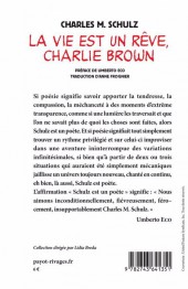 Verso de Charlie Brown (Rivages) -a2017- La vie est un rêve, Charlie Brown