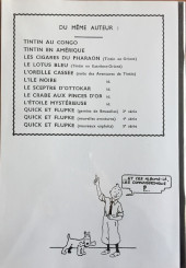 Verso de Tintin - Pastiches, parodies & pirates - Tintin au pays de l'or noir