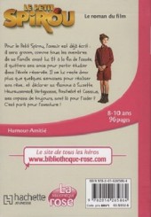 Verso de Le petit Spirou -HS3- Le roman du film