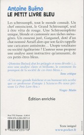 Verso de (AUT) Peyo -a- Le petit livre bleu - analyse critique et politique de la société des schtroumpfs