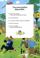 Verso de Tintin - Publicités -Crédit Agr- Tintin au Crédit Agricole