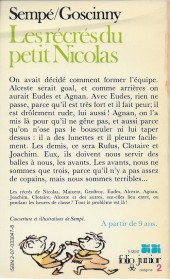 Verso de Le petit Nicolas -2Poch1- Les récrés du petit nicolas