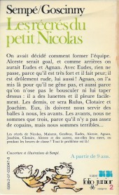 Verso de Le petit Nicolas -2Poch1- Les récrés du petit nicolas