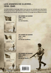 Verso de Les années de guerre 1939-1945 -2- Les années de guerre 1942-1943 - Un vent de sacrifice...
