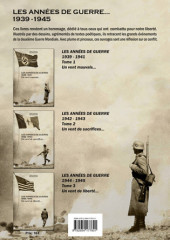 Verso de Les années de guerre 1939-1945 -1- Les années de guerre 1939-1941 - Un vent mauvais...