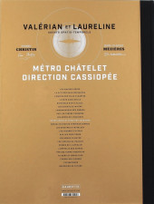 Verso de Valérian -9TT- Métro Châtelet direction Cassiopée