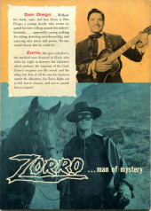 Verso de Four Color Comics (2e série - Dell - 1942) -933- Walt Disney's Zorro - Garcia's Secret!