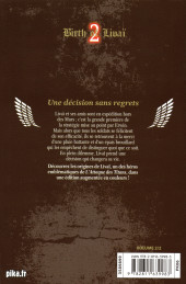 Verso de L'attaque des Titans - Birth of Livaï (Édition Couleur) -2- Tome 2